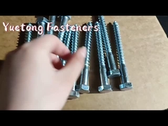 Bangunan Galvanis Din571 Hex Head Wood Screw White Zinc Plated