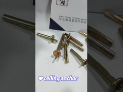 Kuning Zinc Plated Ceiling Anchor Bolt Carbon Steel Grade 4.8 6x40mm 6x60mm