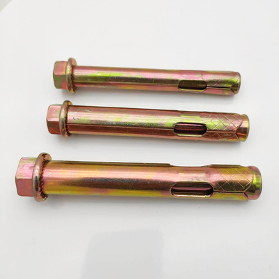 Pengikat Karbon Baja Kuning Seng Hex Flange Nut Tipe Sleeve Anchor Untuk Industri