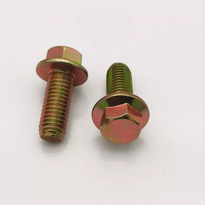 4.8/8.8/10.9 Kelas Baja Karbon Flange Bolt Karton Pengemasan Din 6921