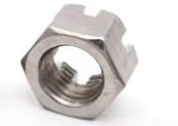 Pengikat M4 Hexagon Slotted Nut Carbon Steel Zinc Galvanized Din 935