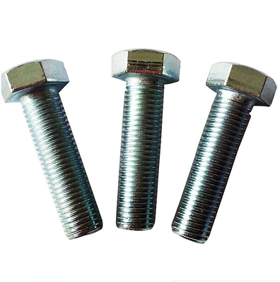 Kelas 4.8 DIN933 8x20mm Black Hex Head Bolts Full Threaded Carbon Steel Plated Zinc