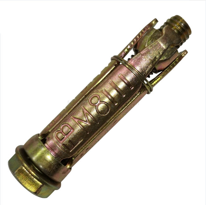 Memperbaiki Anchor baut dengan tiga atau empat pcs longgar Bolt Shield Anchor Kuning Zinc Plated dinding fix baut