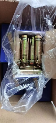 Memperbaiki Anchor baut dengan tiga atau empat pcs longgar Bolt Shield Anchor Kuning Zinc Plated dinding fix baut