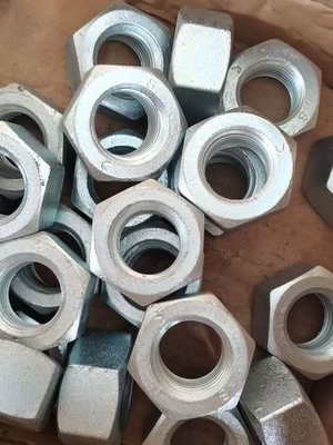 Hex Nut 4.8/8.8 Kelas Seng ditanam Karbon Steel HDG Nut Factory