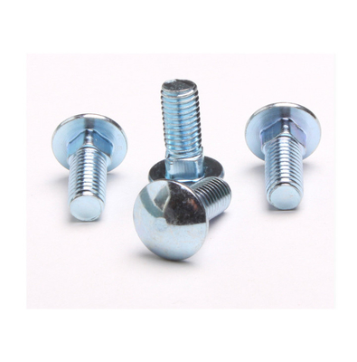 Din 603 Zinc Plated Carriage Bolts Baja Karbon Full Thread Kelas 4.8 Pengikat
