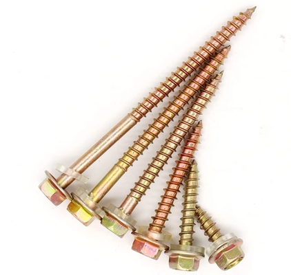 Eksternal Hexagonal Berujung Tail Self Tapping Sekrup Kayu Sekrup Flange Self Tapping Sekrup