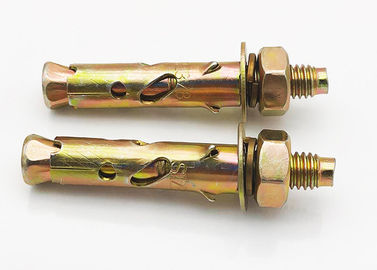 Kuning / putih zinc ditanam Anchor Bolt Antiskid Shark Fin Tipe M6 zinc ditanam selesai
