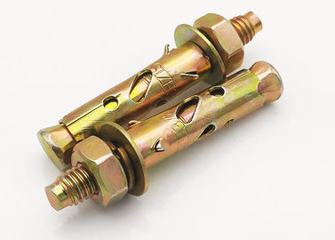 Kuning / putih zinc ditanam Anchor Bolt Antiskid Shark Fin Tipe M6 zinc ditanam selesai