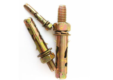 Kuning / putih zinc ditanam Anchor Bolt Antiskid Shark Fin Tipe M6 zinc ditanam selesai