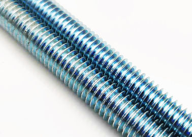 Industrial DIN975 Full Threaded Rod Fasteners, Karbon Baja benang benang benang bening ditanam seng