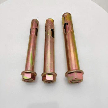 Lengan Baut Jangkar Pengencang Baja Karbon M6-M24 Kuning