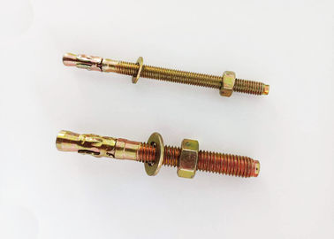 Metal Anchor baut baja karbon warna kuning Bahan besi jangkar seng untuk konstruksi pengikat