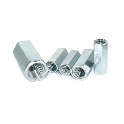 Din Berlapis Seng Putih 6334 M6 Hexagon Coupling Nuts