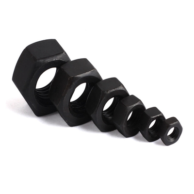 M3-M64 Black Hex Head Bolts Tinggi Kekuatan Baja Karbon Din 934 Untuk Pengikat Industri