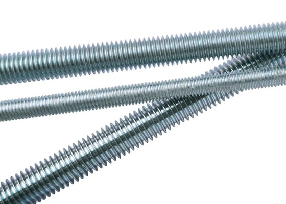 Konstruksi Full Thread Blue White Zinc Q195 Carbon Steel DIN 975 Threaded Rod M6*1m