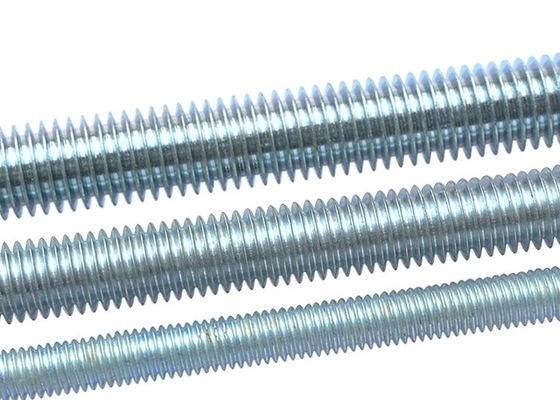 Konstruksi Full Thread Blue White Zinc Q195 Carbon Steel DIN 975 Threaded Rod M6*1m
