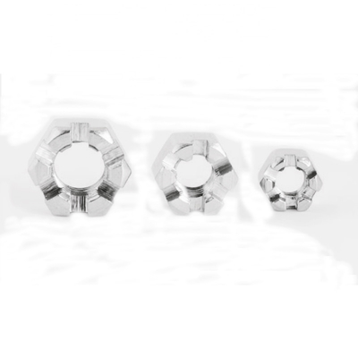 Baja Karbon DIN 1804 Locknut Empat Slot Nuts Untaian kasar halus Slotted Round Lock Nut