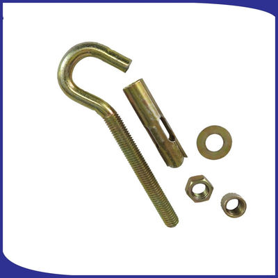 Jenis J Ring Hook M8 Sleeve Anchor Bolts Zinc Plated Carbon Steel