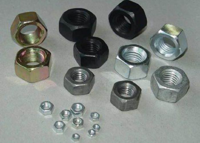 Black / Yellow / White Hex Head Nuts Hexagon Top Lock Nut DIN 934 Carbon Steel