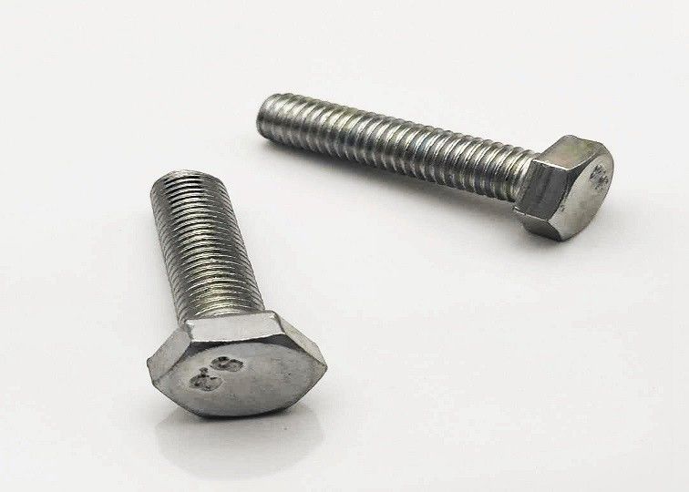 DIN 933 DIN931 Galvanis Baja Karbon Baut Hex Baut M10 * 25 Kelas 4.8