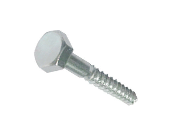 Hex Head Wood Screws Carbon Steel White Zinc Plated DIN571 M6-M12 untuk pengikat