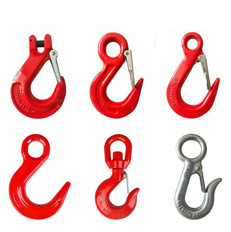 G80 Sling Hook Latch Kit Kekuatan Tinggi Baja Paduan Ditempa Keselamatan Dimuat Jenis Mata