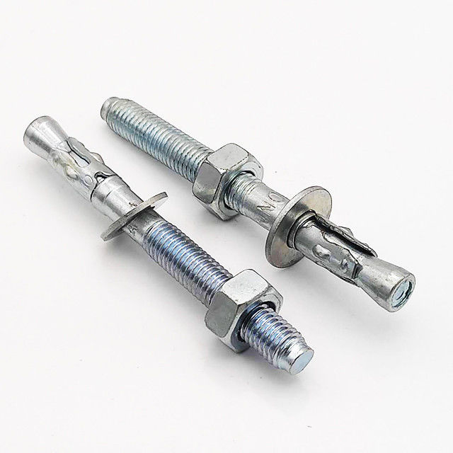 Grade 4.8 M10 * 100 Buliding Galvanized Wedge Anchor Bolts baut jangkar beton
