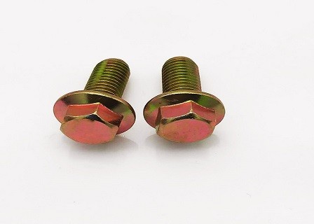 Pengikat Baja Karbon Kuning Seng Hex Flange Bolts DIN 6921 Kelas 4.8 8.8 M12x50